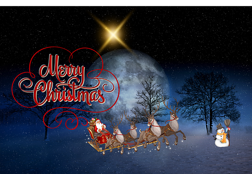 Free Merry Christmas Greeting illustration and picture