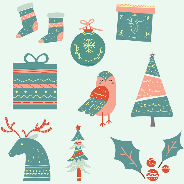 Free christmas decoration background illustration