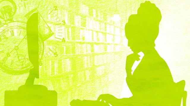 Free woman information computer science illustration
