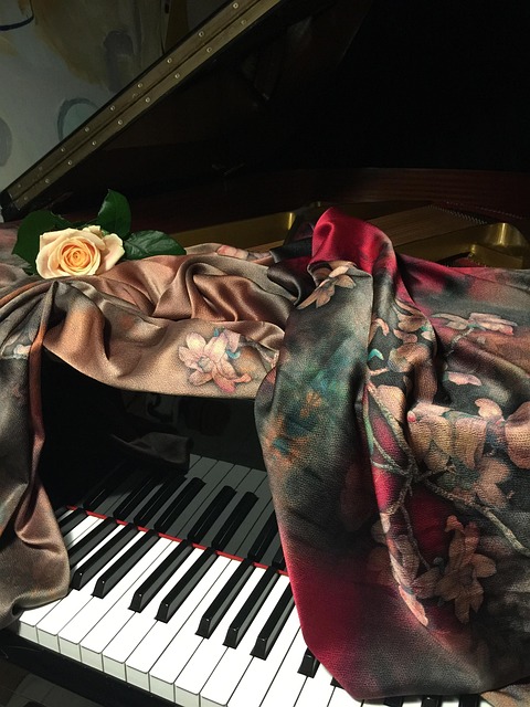 Photo Artistique Roses Sur Piano - Format 10x8 Pouces - Superbe Décoration