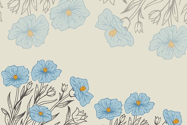Digitales Papier, Blumen, Hintergrund