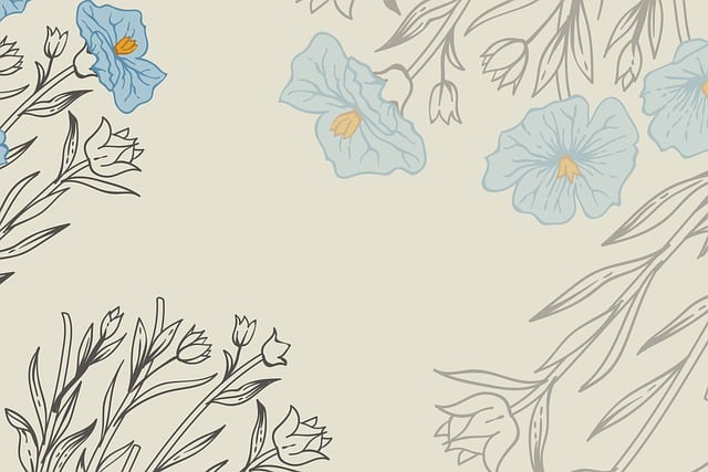 Free flowers plants border illustration