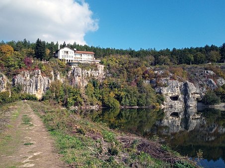 Sø, Dæmning, Bulgarien, Pleven, Efterår