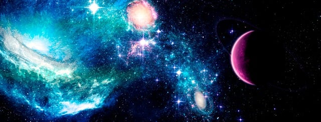 Free space planet stars illustration