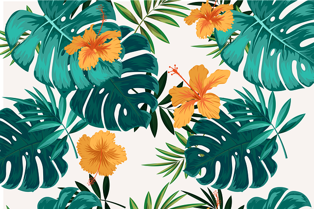 Free Leaves Hibiscus illustration and picture