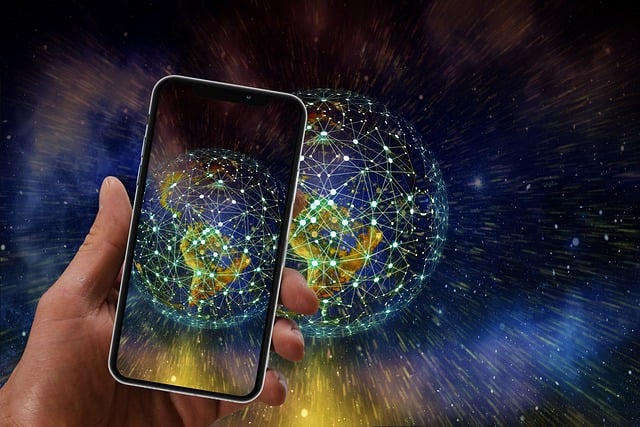 Download free HD stock image of Earth Network Free earth network phone illustration
