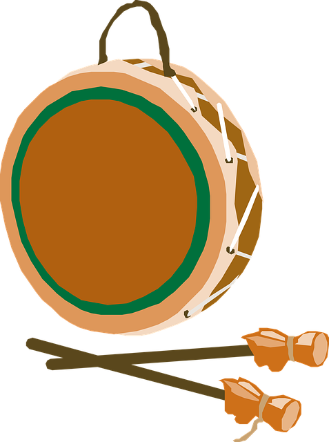 Free drums music instrument illustration