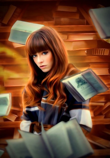 Download free HD stock image of Woman Books Free woman books literature illustration