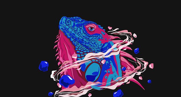 Dyr, Iguana, Bakgrunn, Kunst