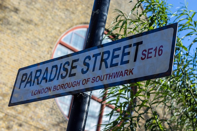 Free Street Sign Paradise photo and picture