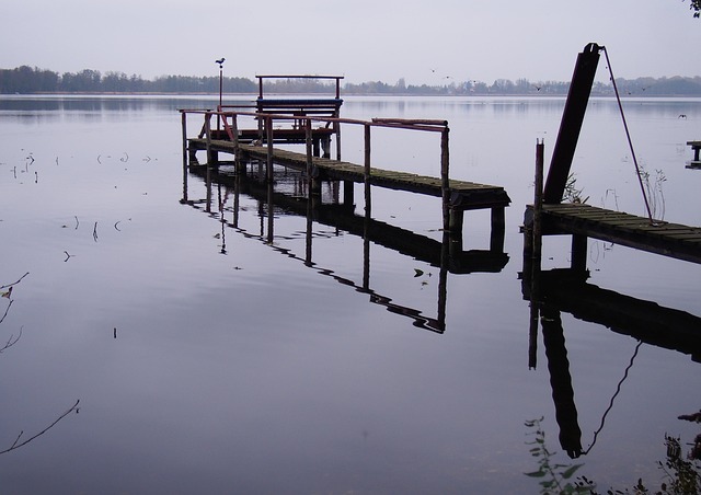 See, Brücke, Wasser, Natur, Landschaft