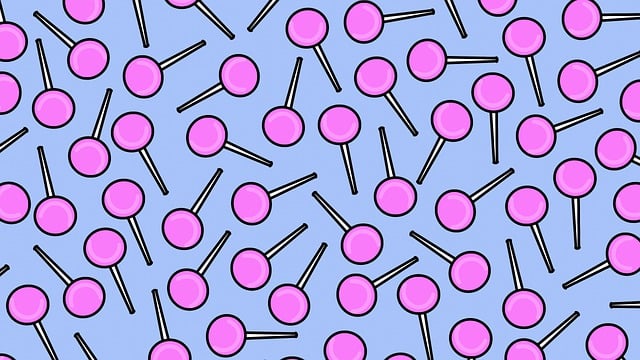 Free lollipops pattern background illustration