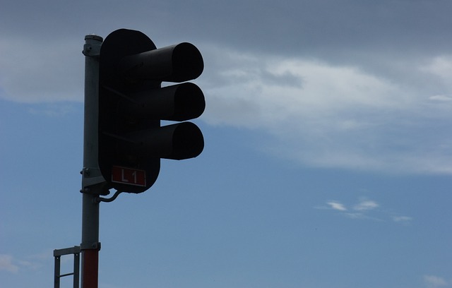 Ampeln, Himmel, Abend, Sicherheitsgerät