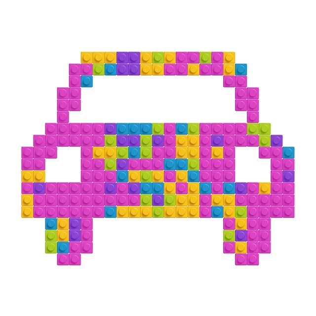 Free lego car shape illustration