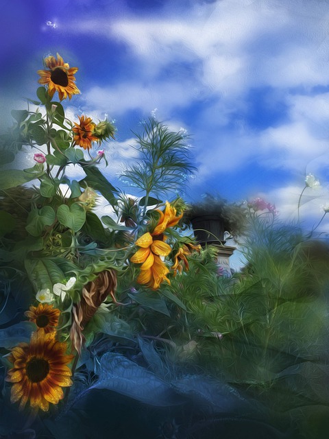 Sonnenblumen, Natur, Blumen, Garten
