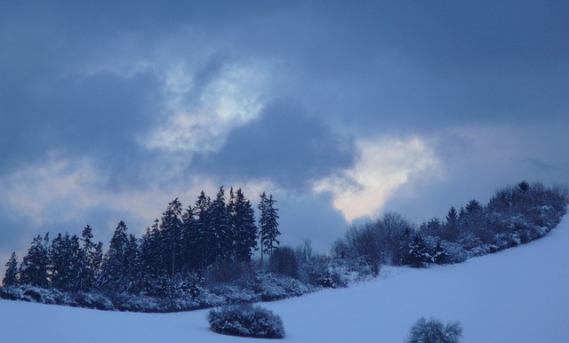 Winter, Landschaft, Schnee, Wolken, Kalt