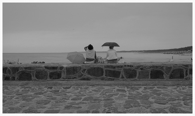 Meer, Menschen, Paar, Ferien, Sommer