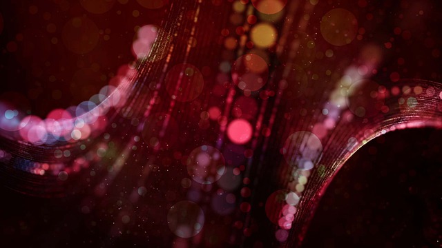 Free curves bokeh dots illustration