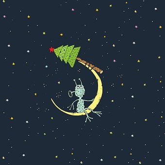 Внеземной, Дерево, Луна, Рождество
