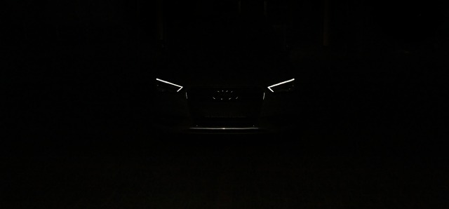 Audi, Nacht, Donker, Koplampen, Auto