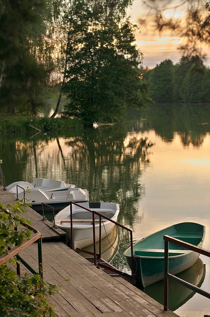 Barcos, Cais, Rio, Doca, Pôr Do Sol