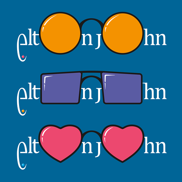Free glasses elton john musician vector