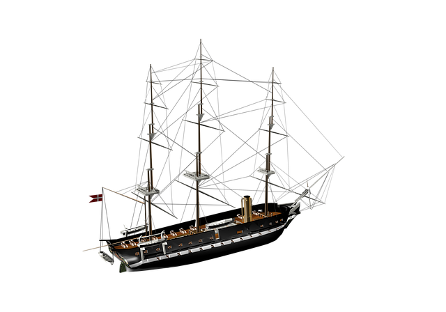 Free ship sailing ship structure illustration