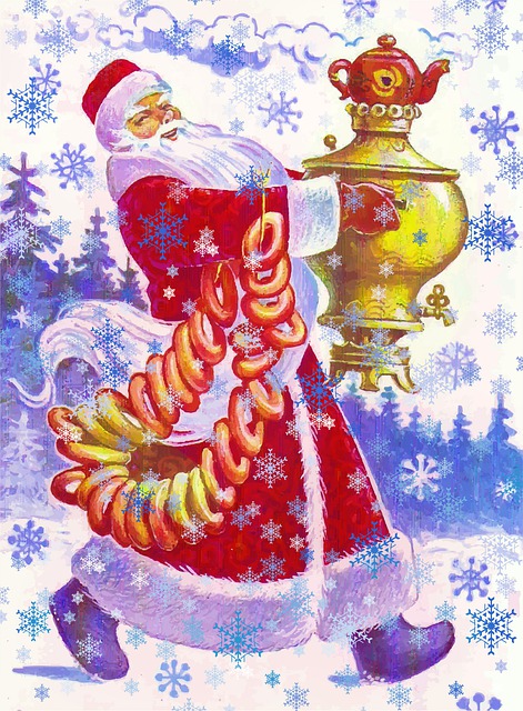 Free santa claus samovar santa illustration