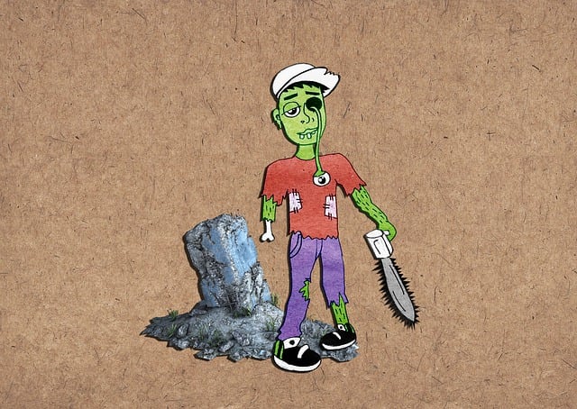 Free cute zombie funny illustration