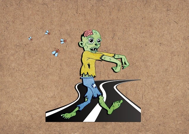 Free zombie brains monster illustration