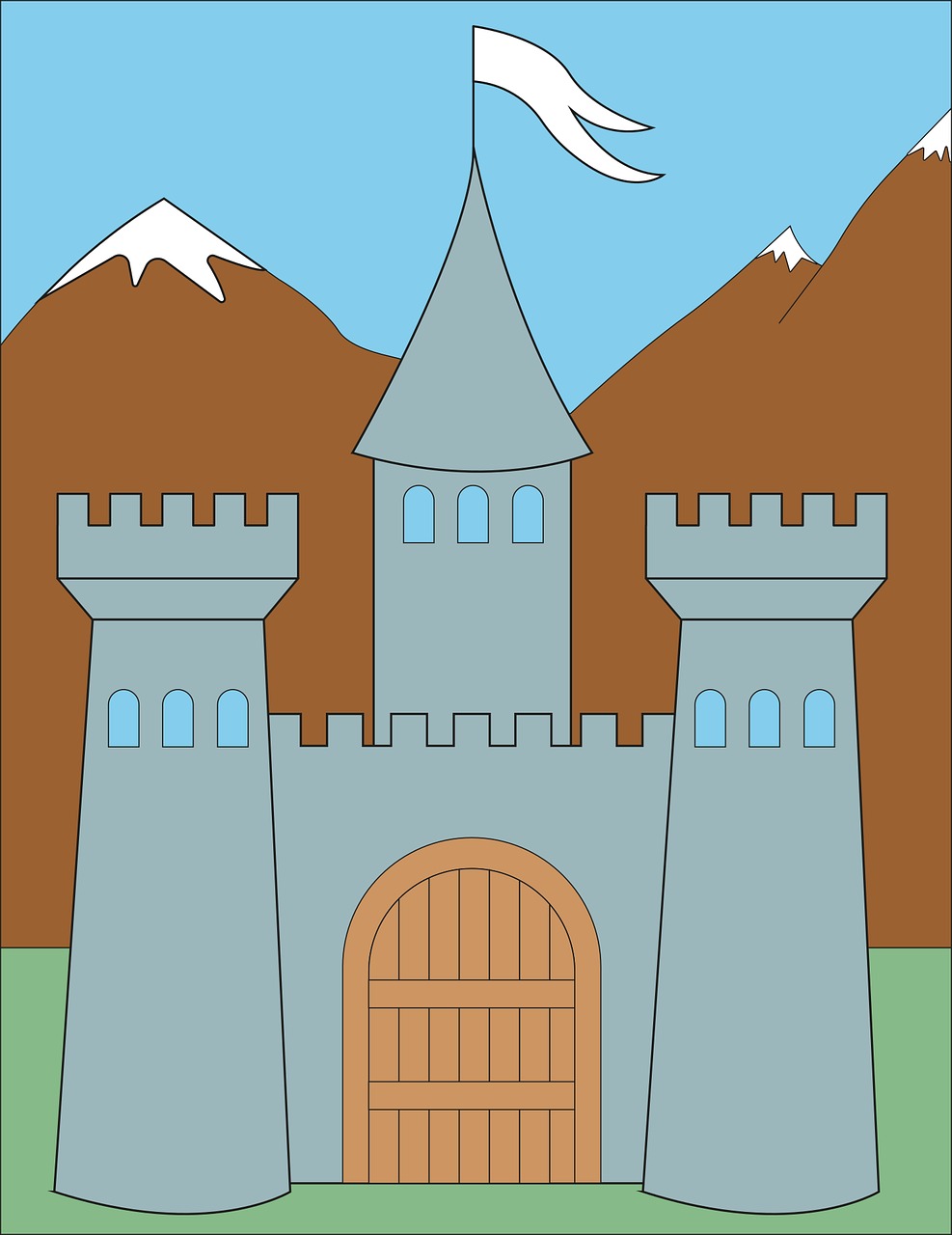 Download free HD stock image of Castle Mountains Free castle mountains landscape vector