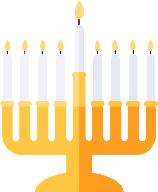 Free candlestick candles jewish vector
