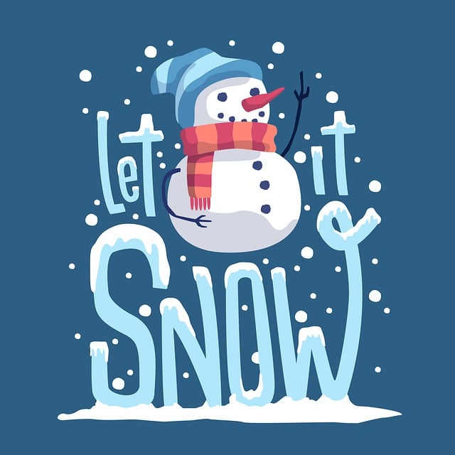 Free snowman snow christmas illustration