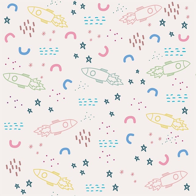 Free spaceship pattern wallpaper illustration