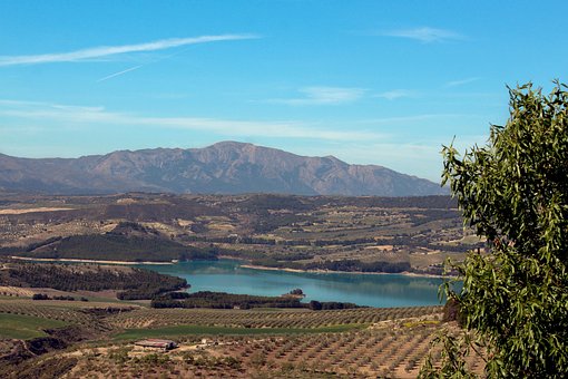 Montanhas, Campo, Lago, Cenário, Cênica