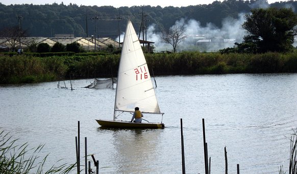 Řeka, Loď, Plachtění, Plachetnice