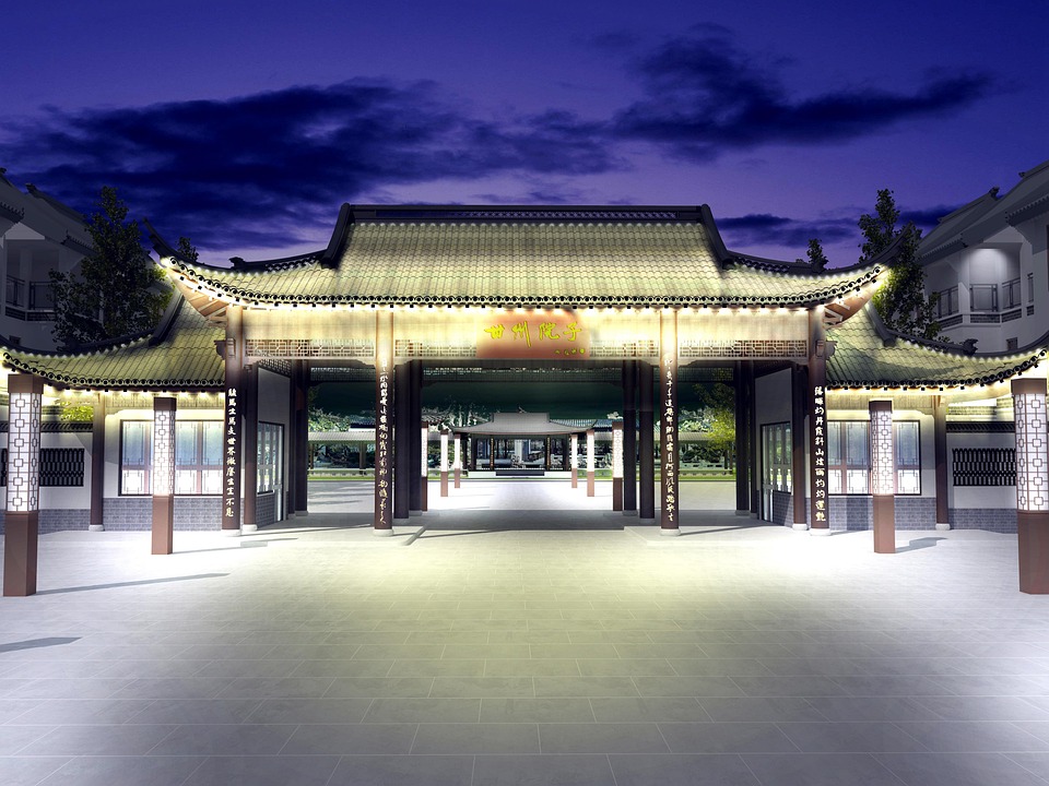 中国古典建筑 大门入口 灯光 - Pixabay上的免费照片 - Pixabay