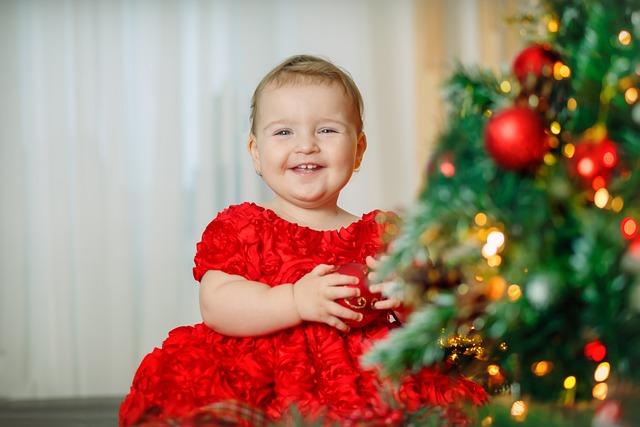 Baby, Mädchen, Weihnachten, Kindheit