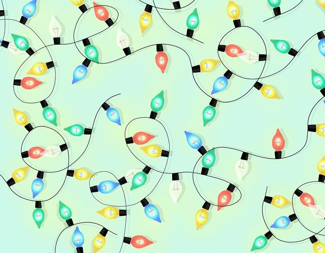 Free lights christmas decoration illustration