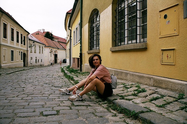 Junge Frau, Straße, Stadt, Mädchen