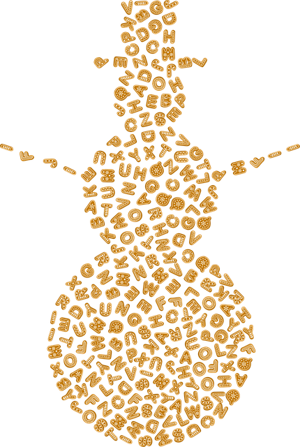 Free gingerbread alphabet snowman vector