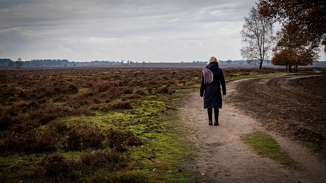 Person, Natur Hintergrund, Ein Weg