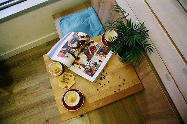 Kaffee, Magazin, Tagebuch, Tisch, Lesen