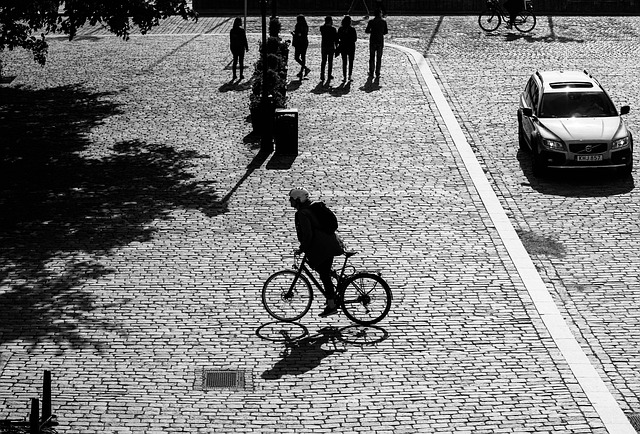 Cyklist, Cykel, Pendler, Silhuetter