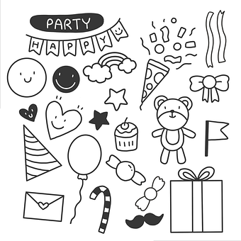 งานเฉลิมฉลอง, หมึก, วาดด้วยมือ