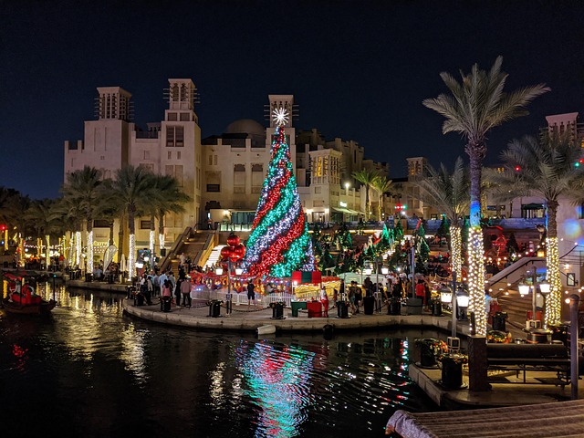 Weihnachtsbaum, Markt, Dubai, Ferien