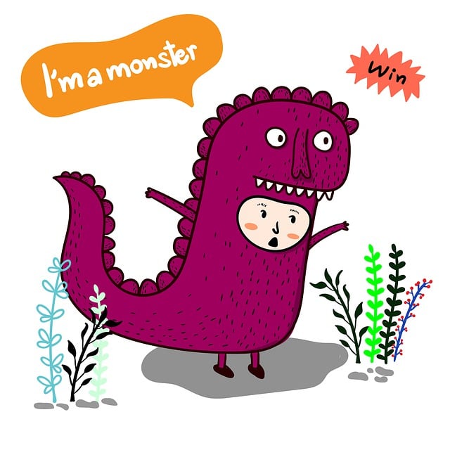 Download free HD stock image of Monster Costume Free monster costume child illustration