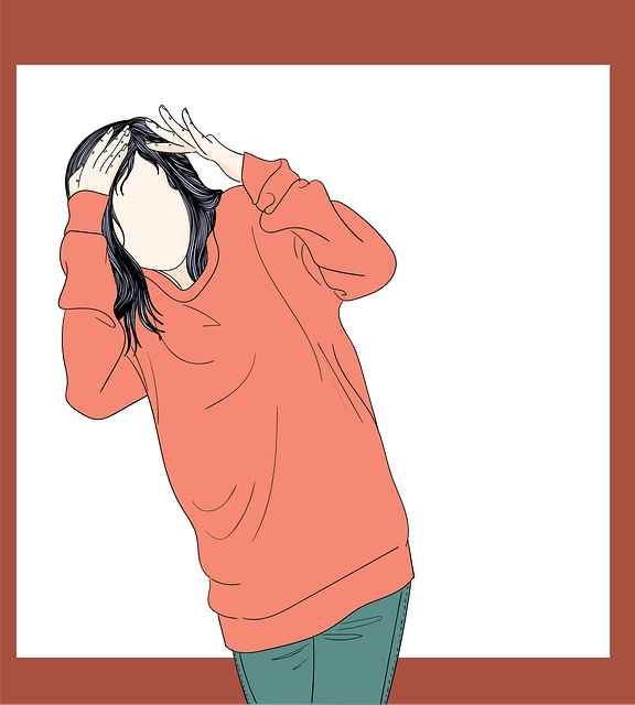 Free girl doodle line art illustration