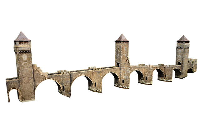 Free bridge wall arches illustration