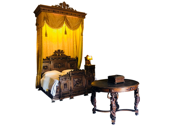 Free bedroom bed furniture illustration